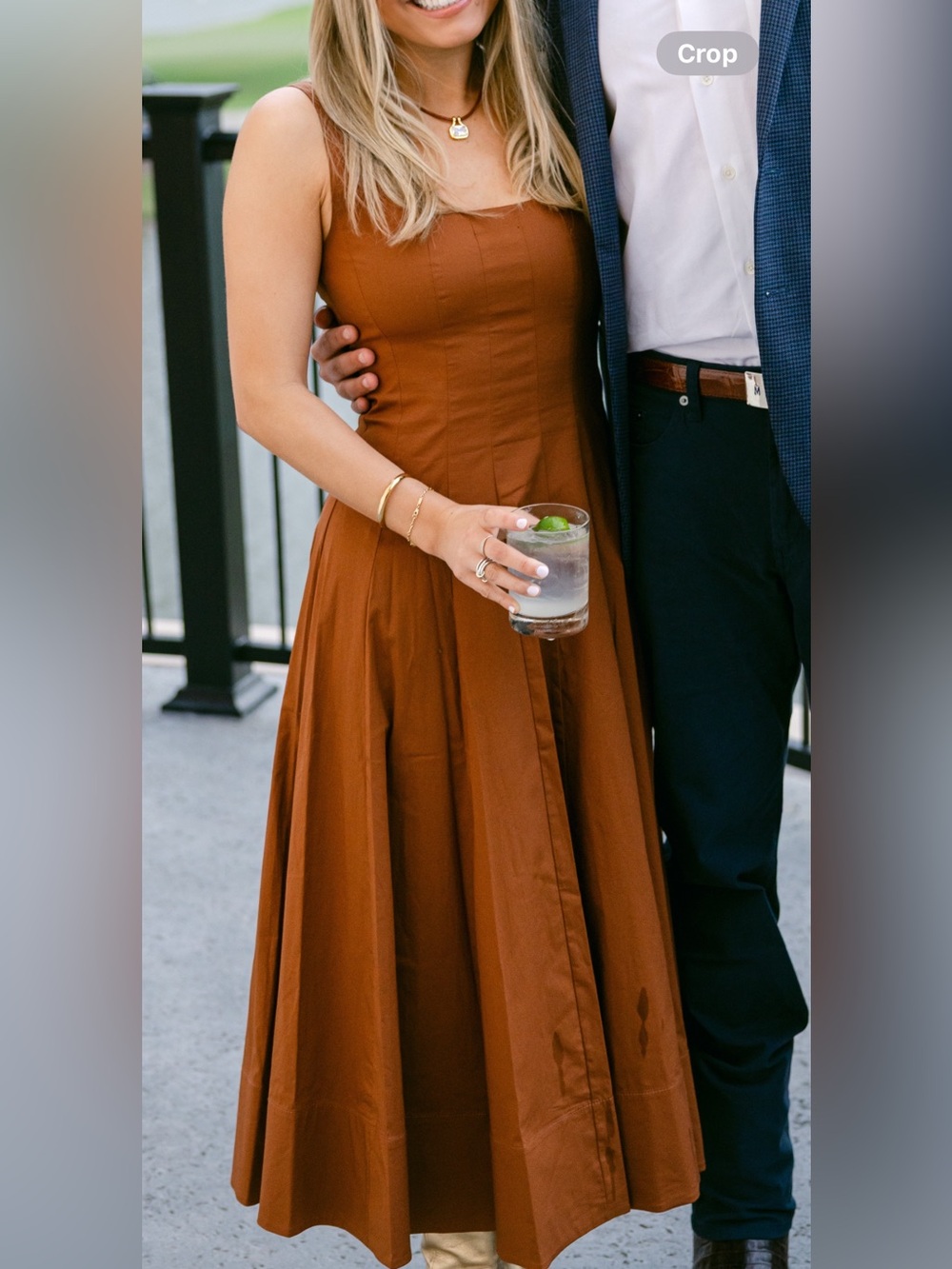 STAUD Wells Dress in Tan